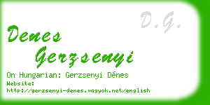 denes gerzsenyi business card