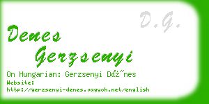 denes gerzsenyi business card